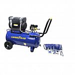 Goodyear. 8 Gallon Oil-Free Air Compressor + 20 Pc Accessory Kit $49
