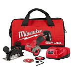 Milwaukee M12 Fuel 12-Volt 3 in. Cordless Cut Off Saw Kit w/ 4.0 Ah Battery $119