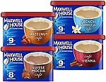 Maxwell House International Café-Style Instant Coffee Beverage Mix Variety Pack $7