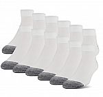 Men's Socks: 12-Pack Gildan Half Cushion Low Cut Socks $7.98