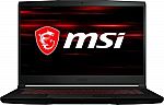 MSI GF63 15.6" FHD Gaming Laptop (i5-10500H 8GB 256GB GTX 1650) $599