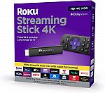 Roku Streaming Stick 4K 2021 w/ Voice Remote and TV Controls $29.98