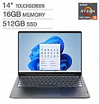 Lenovo IdeaPad 5 Pro 14" Touch Laptop - Ryzen 5 5600U, 2240 x 1400, 16GB, 512GB $650