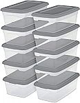 10-Pack 6-Qt Sterilite Plastic Storage Boxes $11