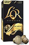 L'OR Espresso Pods, 100 Aluminum Capsules Compatible with Nespresso Original Machine $25.95