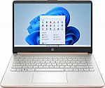 HP 14-dq0034dx 14" HD Laptop (N4020 4GB 64GB Rose Gold) $189.99