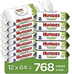 768 Ct Huggies Natural Care Sensitive Baby Diaper Wipes $14.69