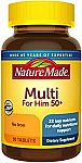 90-count Nature Made Men's Multivitamin 50+ Tablets with Vitamin D $5