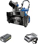 Snow Joe ION18SB 18-Inch 40 Volt Cordless Single Stage Brushless Snow Blower with 4 AH Battery $199