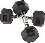 2-Pack 10-lb BalanceFrom Rubber Encased Hex Dumbbell $21