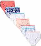 6-Pack Hanes Girls' Cotton Tagless Brief Panties (assorted) $6