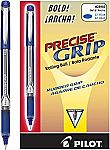 12-Ct PILOT Precise Grip Rolling Ball Stick Pens (Bold Point, Blue Ink) $5.40