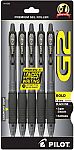 5-pk PILOT G2 Premium Rolling Ball Gel Pens $4.22
