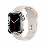 Apple Watch Series 7 GPS + Cellular, 41mm Stainless Steel Case $490