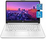 HP 14" 14-dq0080nr HD Touch Laptop (N4020 4GB 64GB White) $169.99