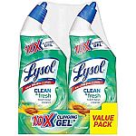 2-Pack Lysol Power Toilet Bowl Cleaner (24 oz. Bottles) $3.22
