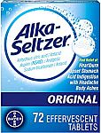 72 Count Alka-Seltzer Original Effervescent Tablets $6.50