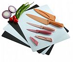 Room Essentials Poly 4-Pc. Chopping Mats & 3-Pc Knife Set $7