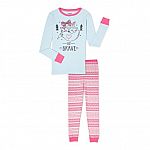 2-Pc Isotoner Girls' L/S Shirt & Pants Pajama Set $5.54 and more