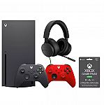 Xbox Series X Console Bundle w/ Stereo Headset, Red Controller & 3-Month Ultimate Game Pass $650