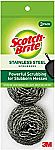 3-Pack Scotch-Brite Stainless Steel Scrubbers $1.67