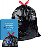 50-Ct Amazon Basics Multipurpose 30 Gal Drawstring Trash Bags $5