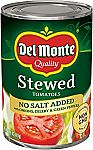 12-Pack 14.5-oz Del Monte Stewed Tomatoes (No Salt Added) $7.90