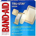 80-Ct Band-Aid Sheer Strips Adhesive Bandages $2.10