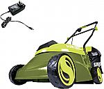 Sun Joe MJ401C 14-Inch 28-Volt Cordless Push Lawn Mower $77