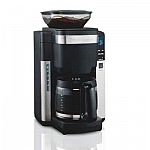 Hamilton Beach 12-Cup Black Auto Grounds Dispensing Coffee Maker $54.99 and more
