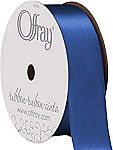 6-Yards Offray 7/8" Wide Single Face Satin Ribbon (Royal Blue) $2