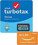 TurboTax 2021 Tax Software + $10 Amazon Gift Card from $29.99