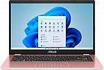 ASUS E410MA 14.0" HD Laptop (N4020 4GB 64GB Rose Gold) $149.99