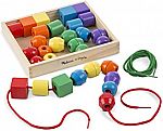 Melissa & Doug Primary Lacing Beads - Educational Toy With 30 Wooden Beads and 2 Laces $7.49