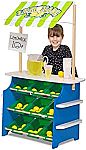 Melissa & Doug Wooden Grocery Store and Lemonade Stand - Reversible Awning, 9 Bins, Chalkboards $57
