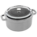 4-Quart Staub Cast Iron Cocotte w/ Glass Lid $99.95