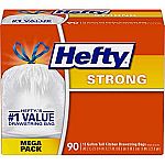 90-Pack Hefty Strong 13-Gal Drawstring Trash Bags $9.99