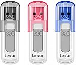 32GB Lexar JumpDrive V100 USB 3.0 Flash Drive $6 (or 3-Pack for $16)