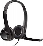 Logitech H390 Headphones with Noise-Cancelling Microphone $18