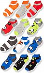 12-Pairs Spotted Zebra Boys Cotton Ankle Socks (X-Small) $4.75