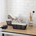 Set of 2 Urban Shop Stackable Storage Baskets w/ Liner $4.94