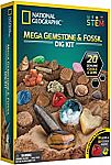 20-Gem/Fossil National Geographic Mega Fossil and Gemstone Dig Kit $19 (Was $35)