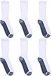 6-Pair Hanes Men's ComfortBlend Max Cushion Crew Socks $6.70