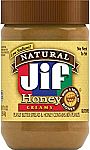 Jif Natural Creamy Peanut Butter Spread and Honey 16oz $2 and more