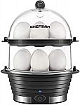 Chefman Electric Egg Cooker w/ 12-Egg Capacity (Black) $15