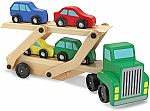 Melissa & Doug Car Carrier Truck and Cars Wooden Toy Set