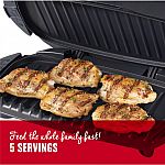 George Foreman 5-Serving Removable Plate Electric Indoor Grill $36.98