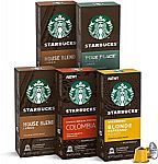 Starbucks by Nespresso 50-count single serve capsules (various flavors) $25