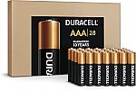 28-Count Duracell - CopperTop AAA Alkaline Batteries $14