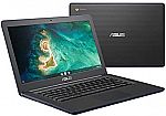 ASUS Rugged C403 14" HD Chromebook Laptop (N3350, 4GB, 32GB) $89